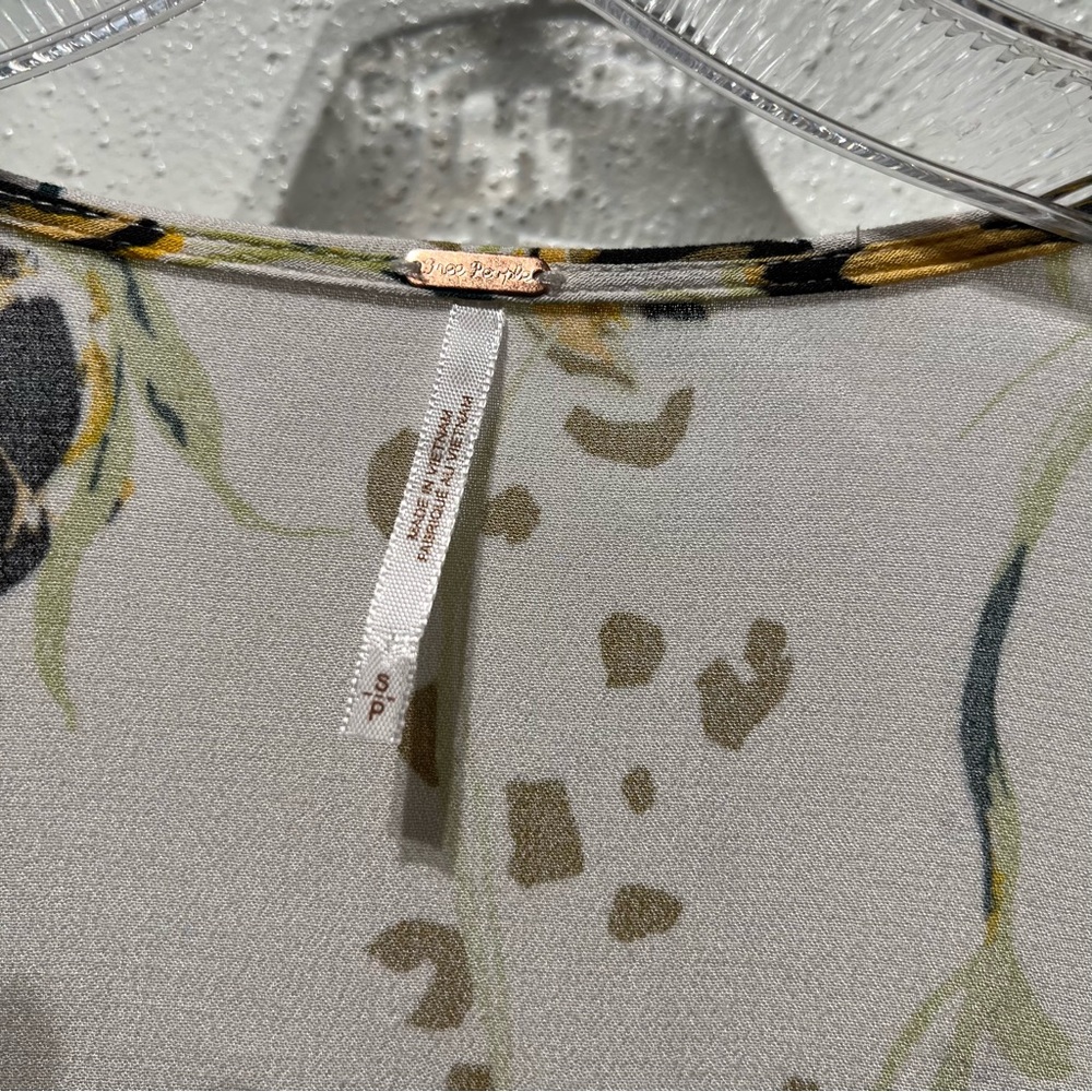Free People Floral Bella Tunic Top Size Small - Picture 12 of 13